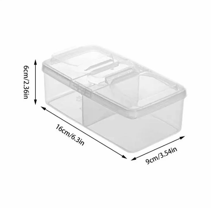Double Sided Spice Storage Box With Lid, Transparent Household Spice jar, Spice Compartment Organizer Container Double Sided Spice Storage Box With Lid, Transparent Household Spice jar, Spice Compartment Organizer Container